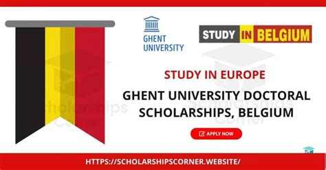 Ghent University Doctoral Scholarships 2024