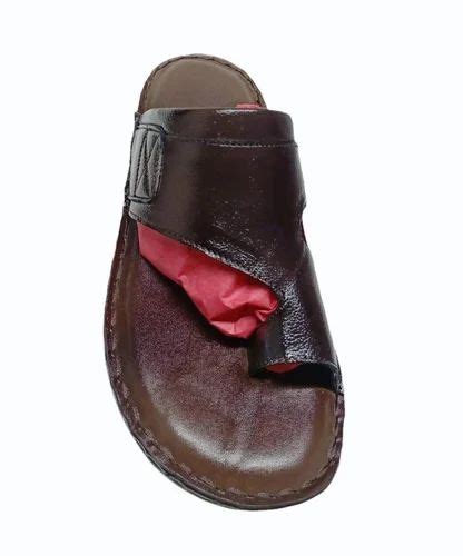 Men Polished Brown Leather Formal Slipper At Rs 600pair Men Leather Slipper In Agra Id