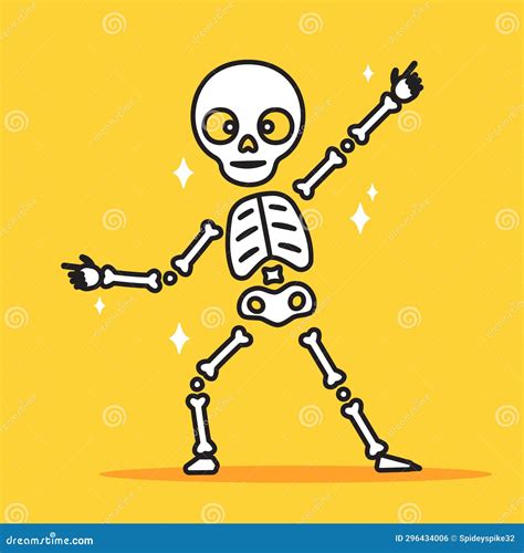 An Illustration of a Funny Skeleton. a Dancing Skeleton Stock Vector - Illustration of dancing ...