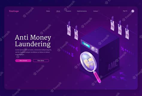 Free Vector Anti Money Laundering Landing Page Template