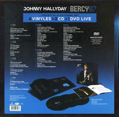 Johnny Hallyday LP CD DVD Bercy 87 Universal 0602448 971937