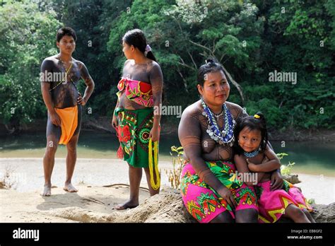 Embera Native Community Living By The Chagres River Within The Chagres