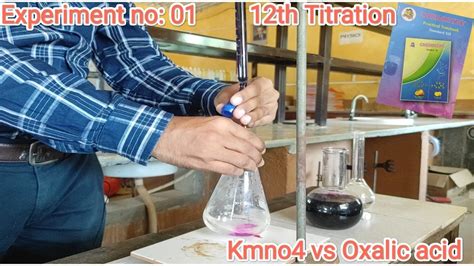 Titration To Determine The Concentration In Terms Molarity Of Kmno4 Titrating Aganist Oxalic