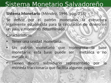 Sistema Monetario De El Salvador Docsity