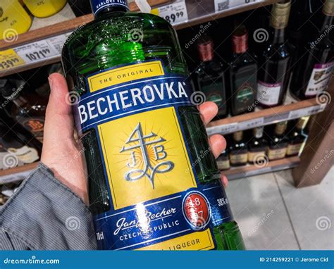 Becherovka Logo On Bottles For Sale Becherovka Is A Czech Spirit A