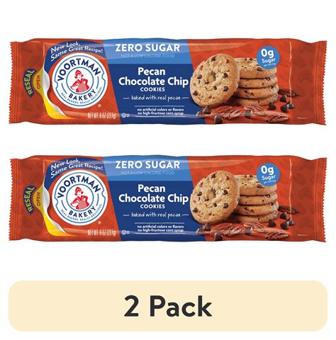 Pack Voortman Bakery Zero Sugar Pecan Chocolate Chip Cookies Oz