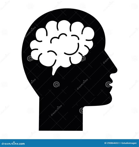 Profile Brain Silhouette Stock Vector Illustration Of Creativity