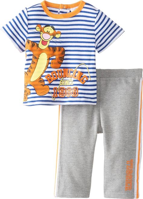 Disney Baby Boys Striped Tigger T Shirt And French Terry