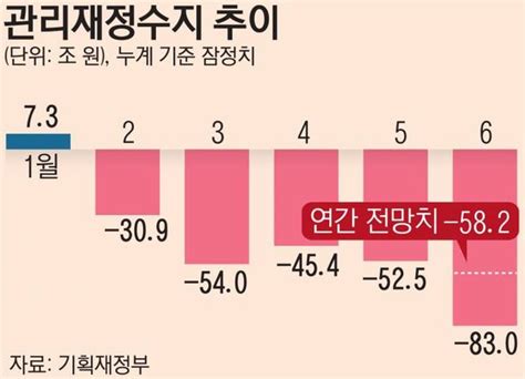 역대급 상반기 세수 부족재정적자 83조 네이트 뉴스