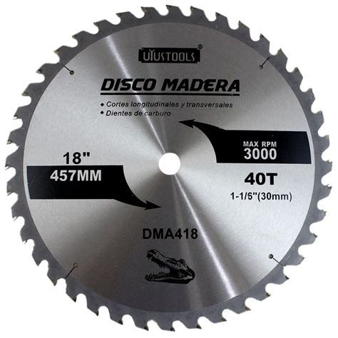 Disco De Serra Circular Para Madeira 40 Dentes 18 Pol UYUSTOOLS DMA418