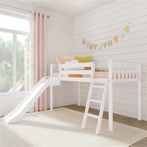 Twin Low Loft Bed With Easy Slide – Max and Lily