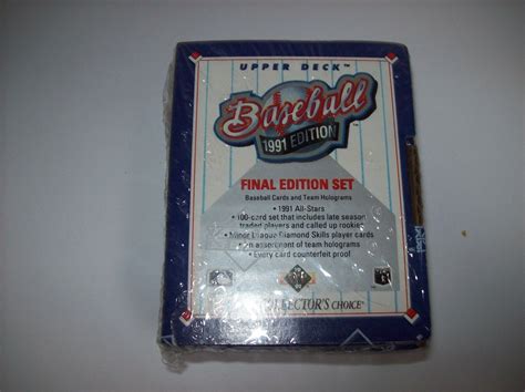 1991 Upper Deck Baseball Final Edition Set 100 Cards Complete Sealed