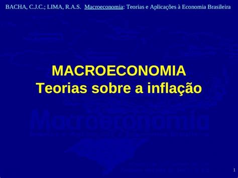 Ppt Bacha C J C Lima R A S Macroeconomia Teorias E Aplica Es