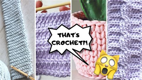 Crochet Stitches That Look Like Knitting Youtube