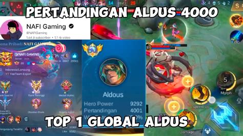 Ketemu Top Global 1 Aldus Youtuber NAFI GAMING YouTube