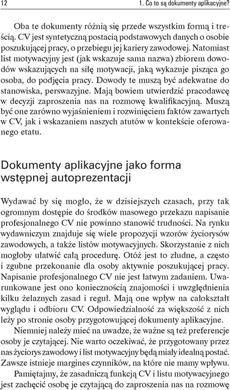 Luiza Kulczycka Jak Napisa Najlepsze Cv I List Motywacyjny Pdf