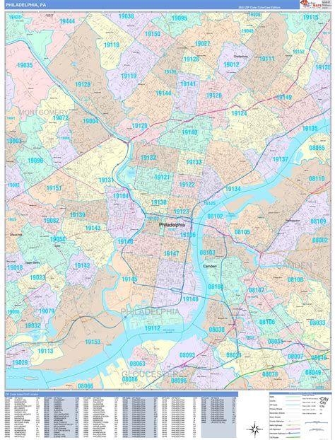 map of philadelphia by zip code 4