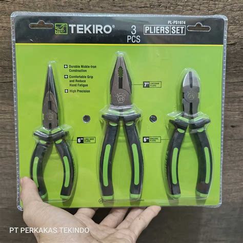 Jual Tang Set Tekiro 3 Pcs Tang Kombinasi 7 Inch Tang Potong 6 Inch