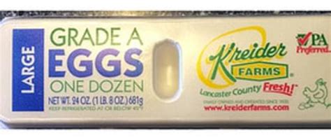 Kreider Farms Grade A Large Eggs 50 G Nutrition Information Innit