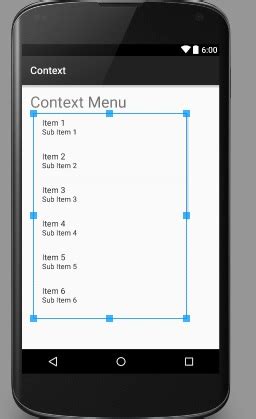 Android Context Menu Tutorial Android Context Menu Example Campuslife