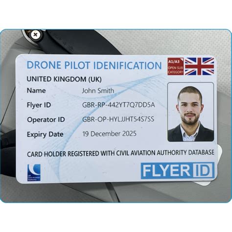 Caa Drone Id Cards Flyer Id Cards Operator Id Stickers