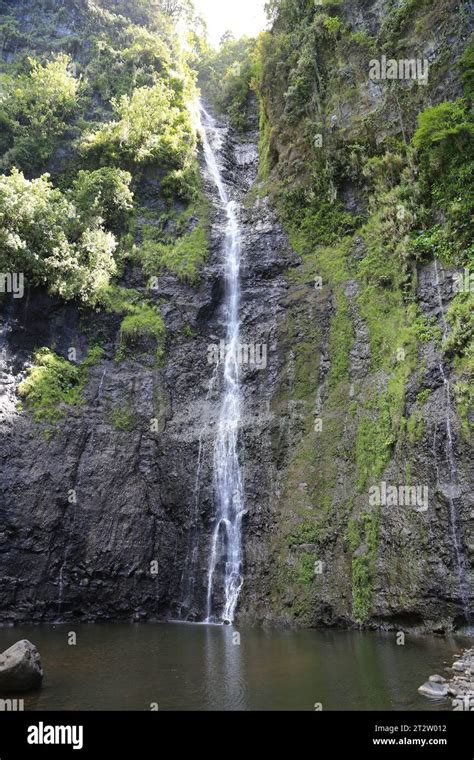 The Site Of The 3 Cascades Of Te Faaurumai On The East Coast Of The