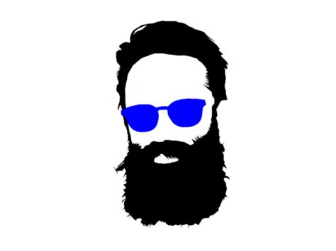 8 Hipster Beard Glasses Silhouette Vector OnlyGFX