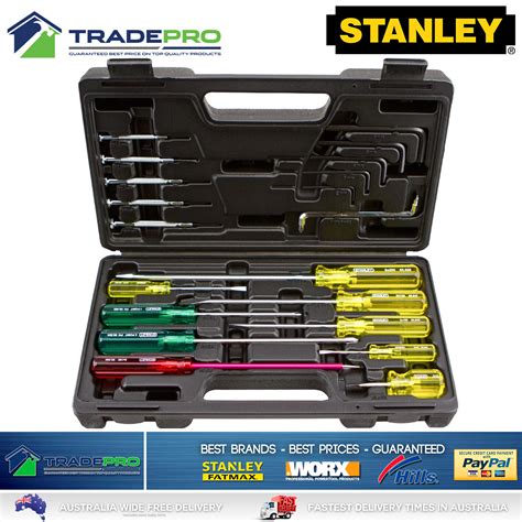 Stanley® 20pc Screwdriver Set In Carry Case With Hex Keys Screw Driver