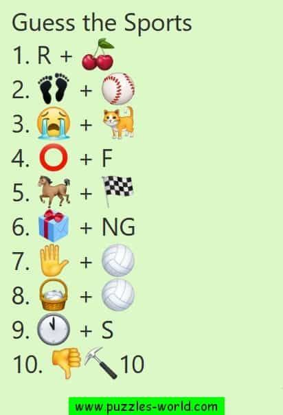 Guess the sports emoji quiz – Artofit