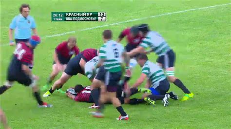 Double Tackle By Krasniy Yar Russian Rugby Championship 2016 Youtube