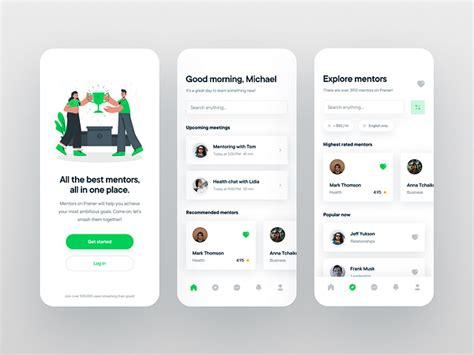 Mentor App Ui By Michael Filipiuk On Dribbble