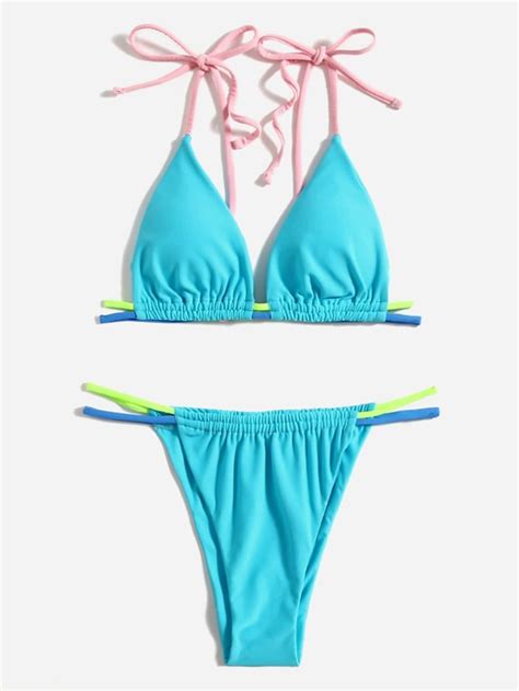 Bañador bikini con tanga triángulo micro SHEIN USA