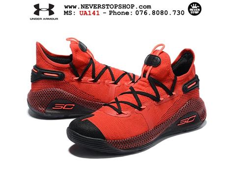 Giày bóng rổ UNDER ARMOUR CURRY 6 RED BLACK hàng đẹp ...