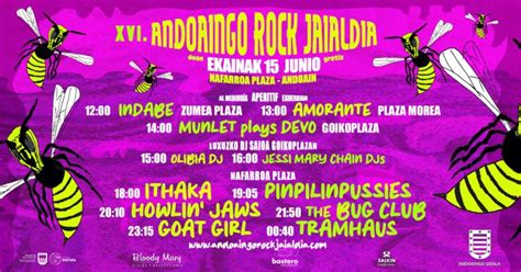 Horarios De La Xvi Edición Del Andoaingo Rock Jaialdia