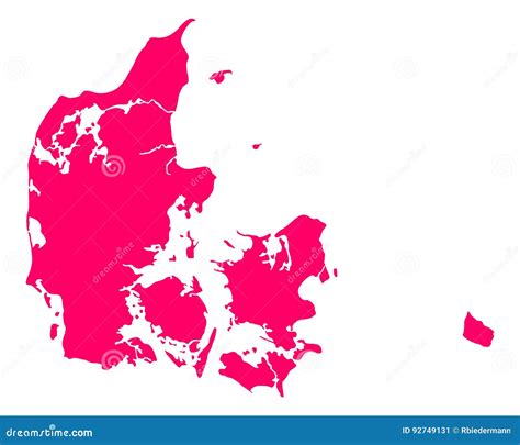 Map Of Denmark Stock Vector Illustration Of Vector Travel