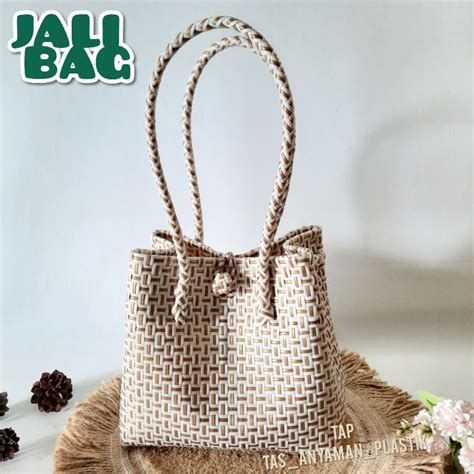 Jual Tas Anyaman Plastik Premium Rotan Hampers Jali Polos Pastel Banyak