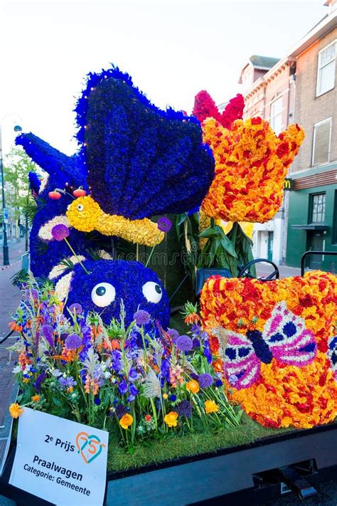 Platforms Decorated With Flowers On Bloemencorso Bollenstreek Flower