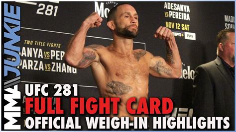 UFC 281 Weigh In Highlights Two Fighters Miss Frankie Edgar Set For