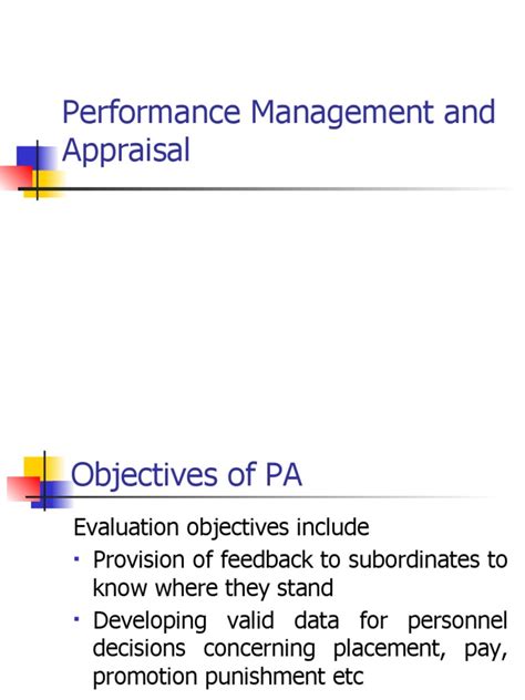 A Comprehensive Guide To Performance Management And Appraisal Systems Objectives Methods