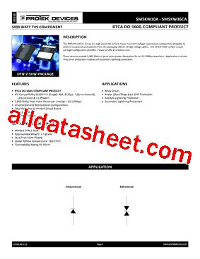 SM5KW10CA Datasheet PDF Protek Devices