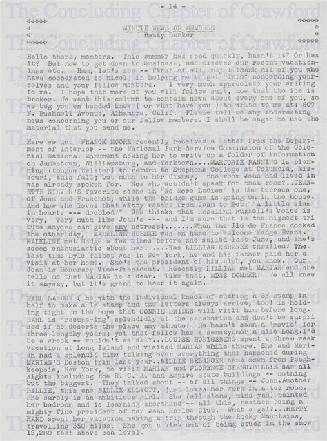The Concluding Chapter of Crawford