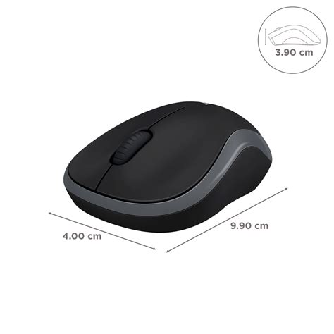 Buy Logitech M186 Wireless Optical Mouse 1000 Dpi Smooth Cursor Control Black Online Croma