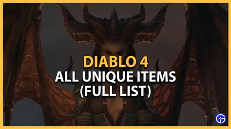 Diablo 4 Unique Items All Uniques List Gamer Tweak