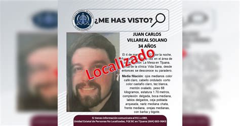 FGE localiza a Juan Carlos Villareal Solano de 34 años Uniradio Informa