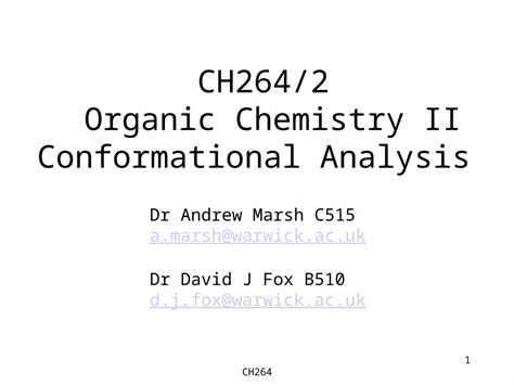 Ppt Ch Organic Chemistry Ii Conformational Analysis Dokumen Tips