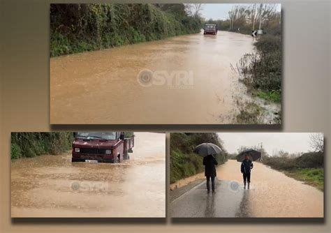 VIDEO Nisin përmbytjet Bllokohet aksi Lezhë La Syri Lajmi i fundit