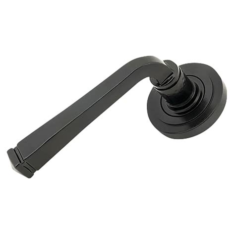 From The Anvil Avon Door Handle On Art Deco Rose Black