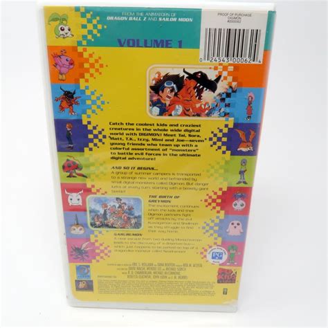 Digimon Digital Monsters Volume Vhs Video Cassette Tape Etsy