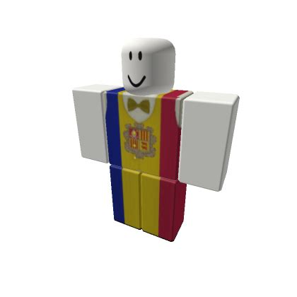 Andorra Flag Tuxedo Vest W Bow Tie Yellow Shirt Roblox