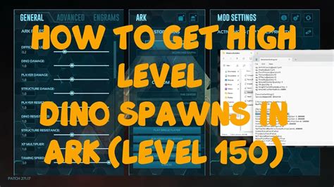 Get High Level Dino Spawns In Ark Survival Evolved Single Player Upto